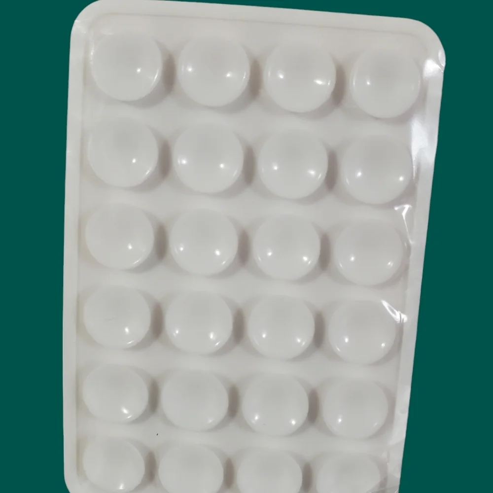 Silicone Double-Sided Suction Phone Case Strong Grip Pads 3 Pack - White